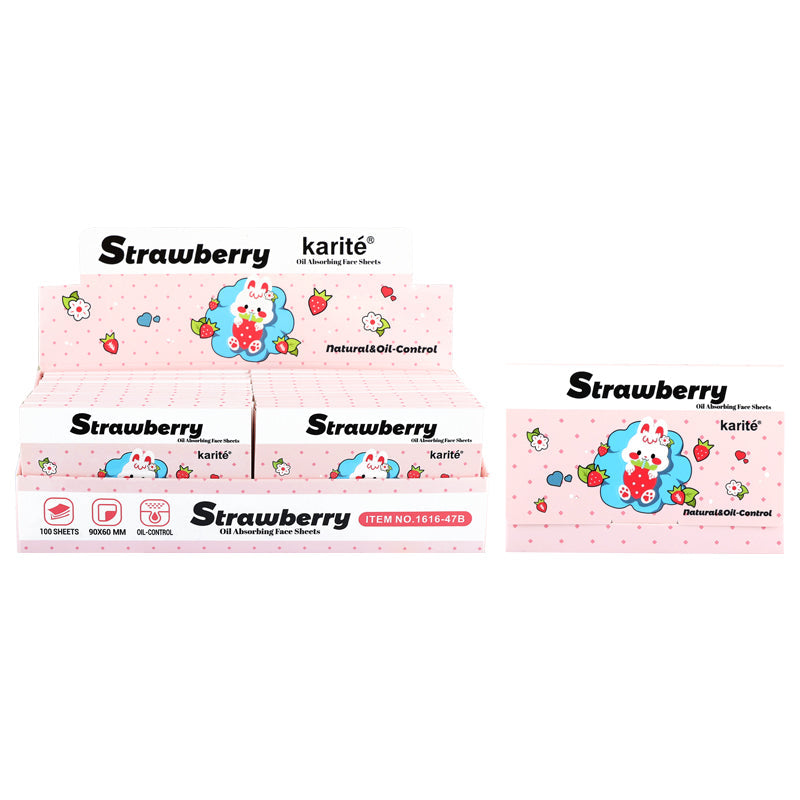 Papel Matificante Facial Strawberry. 100uds