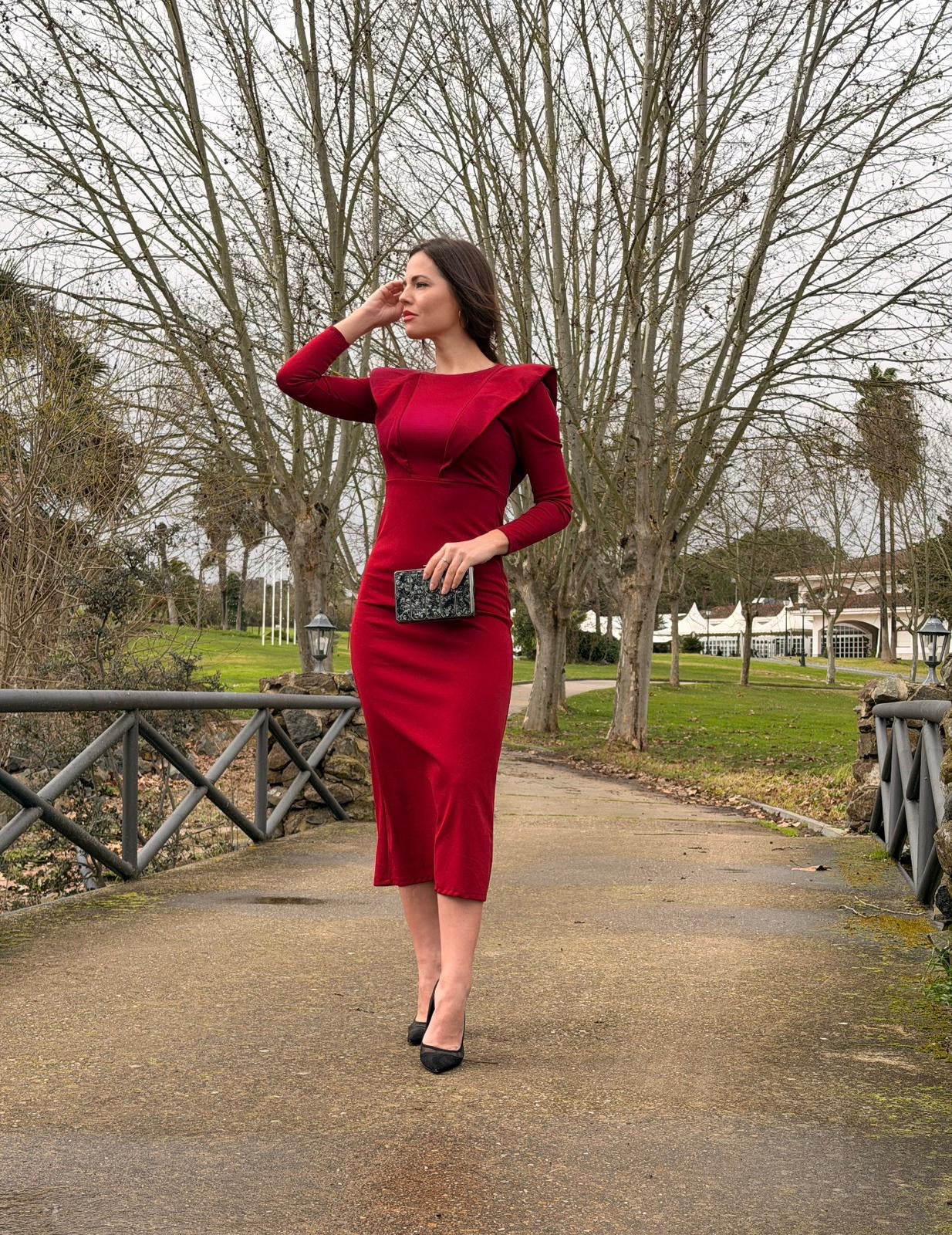 Vestido Greis Carmín