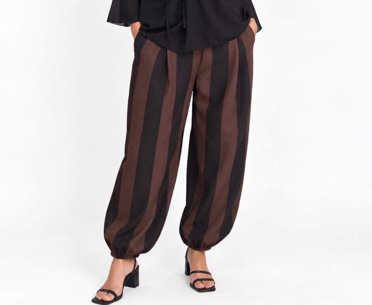 PANTALÓN GLOBO RAYA