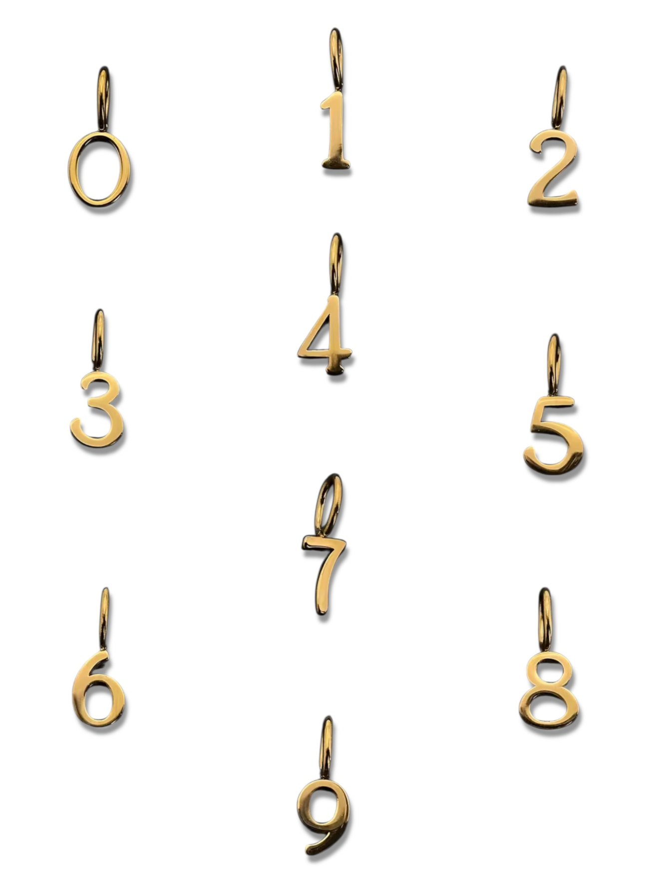 Charm Número Dorado