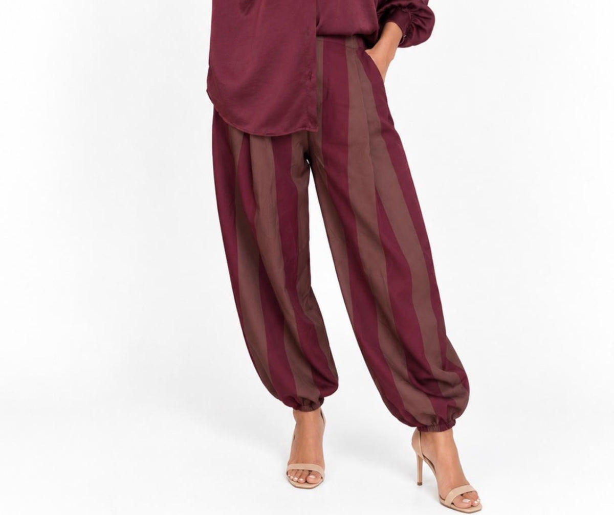 PANTALÓN GLOBO RAYA