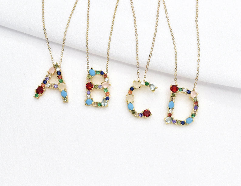 Collar Inicial + Cristal