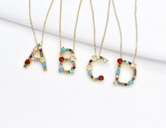 Collar Inicial + Cristal